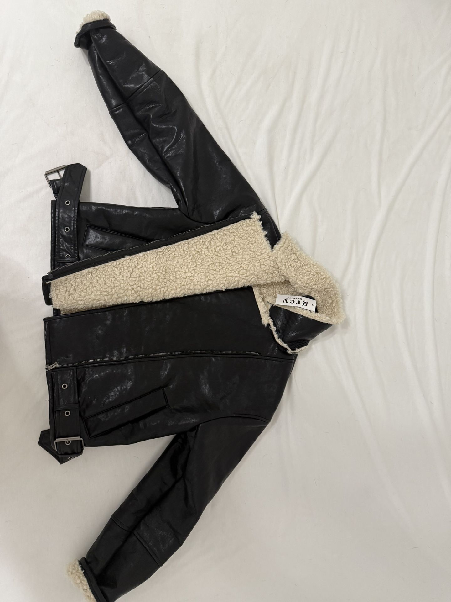 Grey Bandit Leather Jacket W/tags