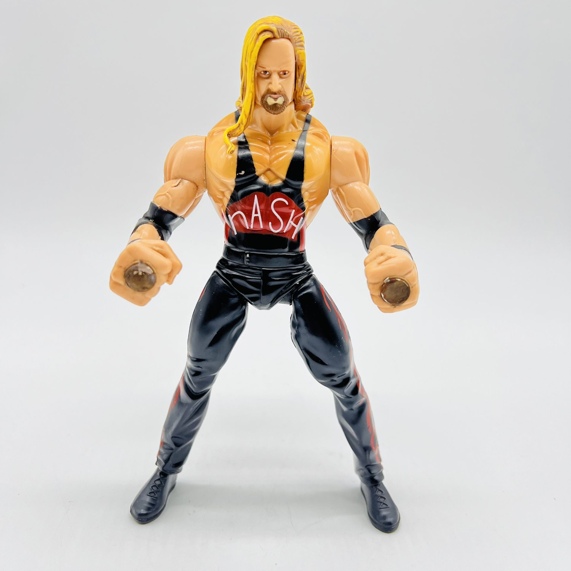 Kevin Nash WCW Grip N Flip Toybiz Vintage Wrestling Figure Magnetic WCW WWE 1999