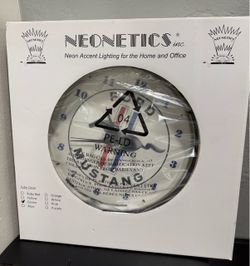 Ford Mustang Neon Wall Clock