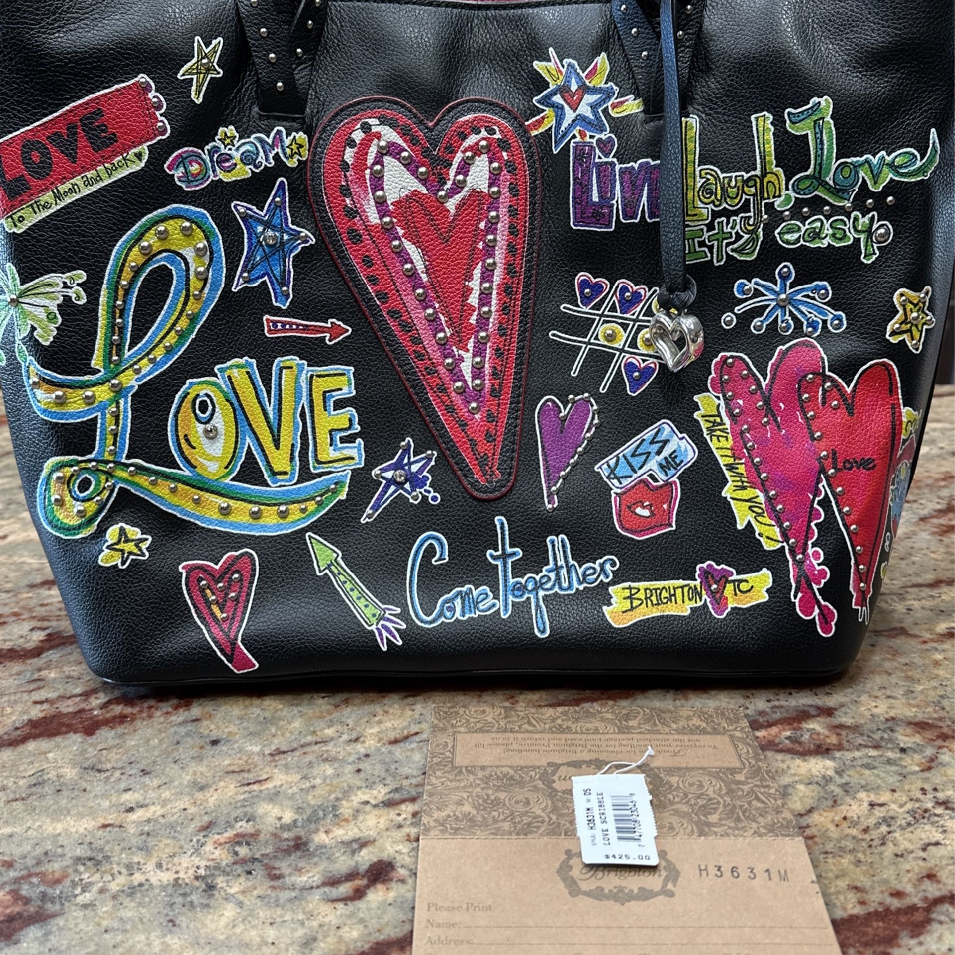 Brighton Love Scribble Tote Purse