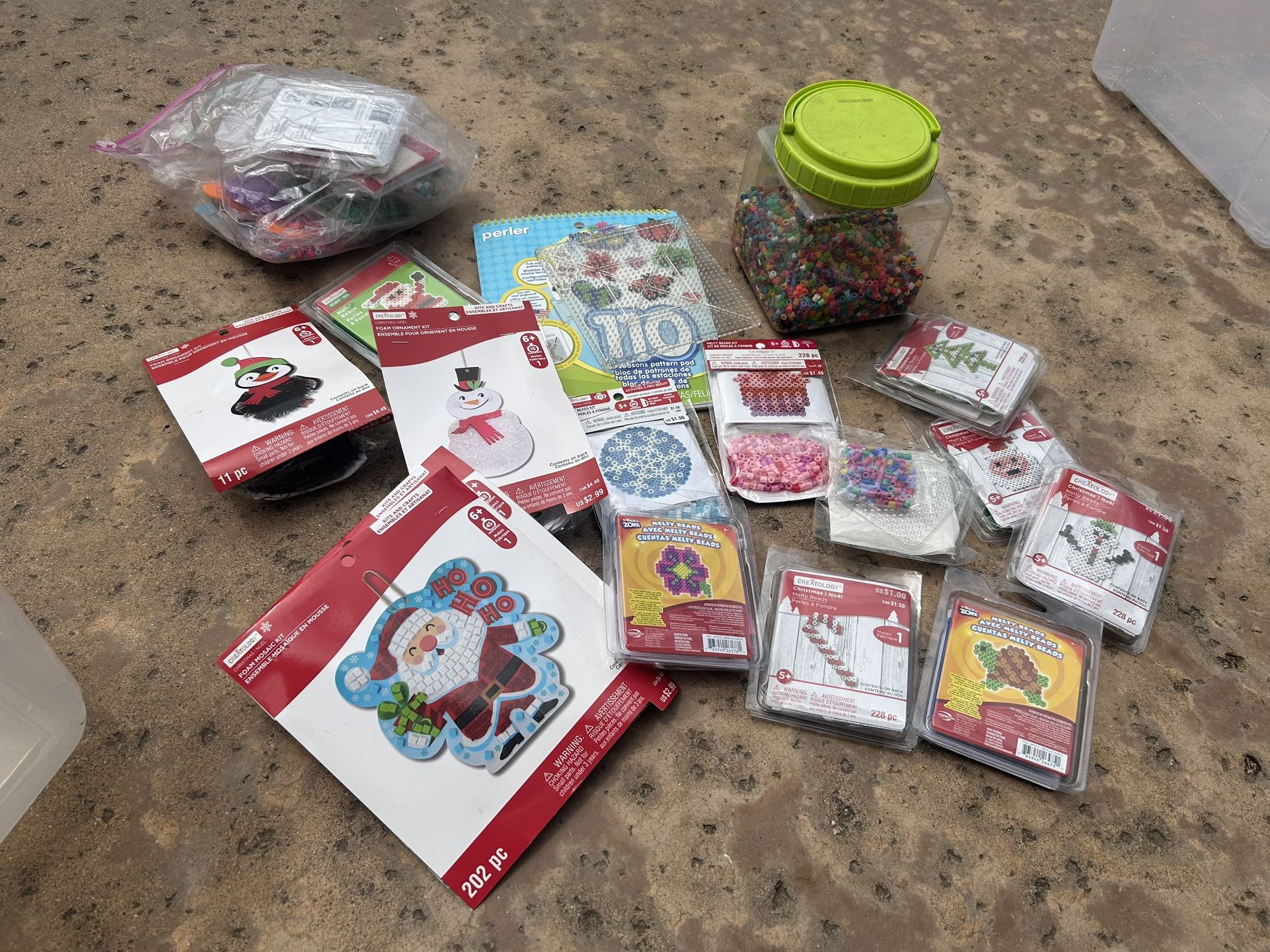 Lot of Perler Bead Crafts