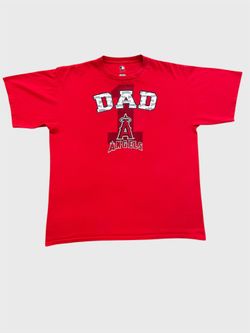 Anaheim Angels #1 Dad vintage red baseball t shirt for Father’s Day Size XL
