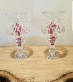 crystal candle holders