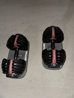 Set of bowflex dumbbells like new