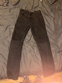XRAY Jeans Black Moto Denim Pants