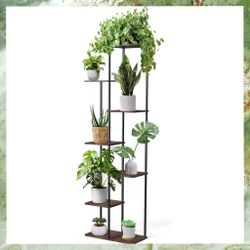 New 50" Tall  7-Tier Narrow Plant Stand Shelf. Unassembled, In Box.