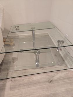 Glass coffee table