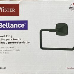 Pfister Bellance Wall-Mount Towel Ring in Matte Black
