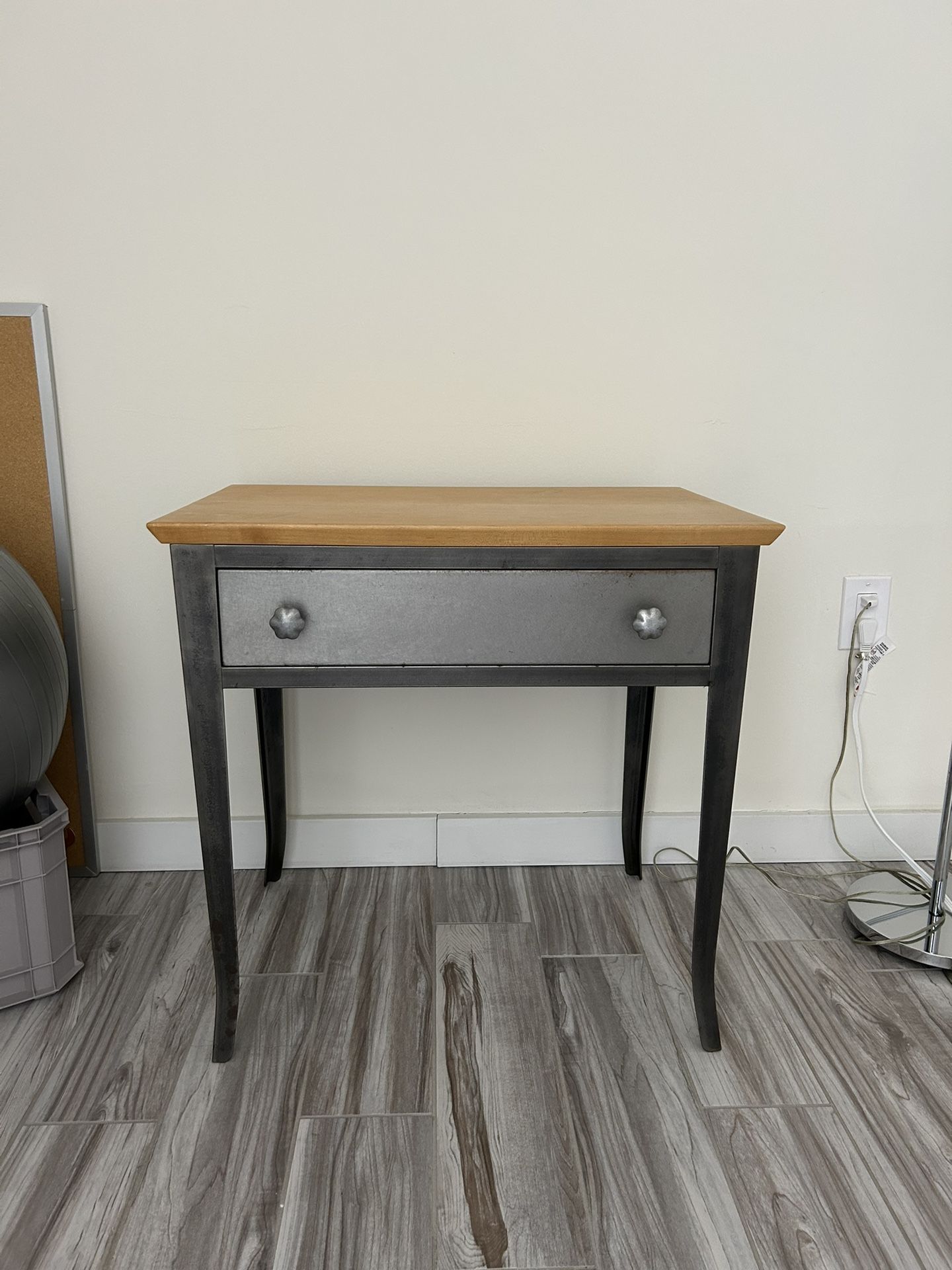 Metal & Wood end tables (set of 2)