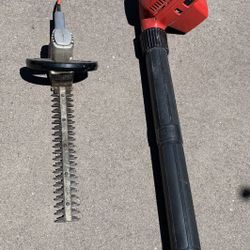 Toro Electric Leaf Blower/Vac and Black & Decker 16” Deluxe Double Edge Shrub and Hedge Trimmer