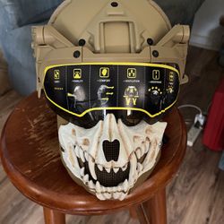 SOFTAIR HELMET,MASK,VISER. New Never Used. COULD BE GREAT FOR HALLOWEEN 