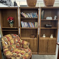 Bookcase Book Shelf With Cabinet Storage (3 Available $65 Each)
