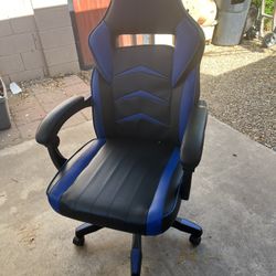 Gaming Office Chair - Black & Blue, 