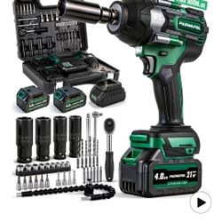 Impact Wrench W 2 Batteries  Charger And Tools For Tire Removal