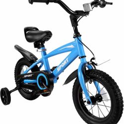 Kids Bike for Boys Girls 12 Inch Kid Bike with Removable Training Wheels Sturdy Frame Adjustable Seat Handbrake & Coaster Brake
