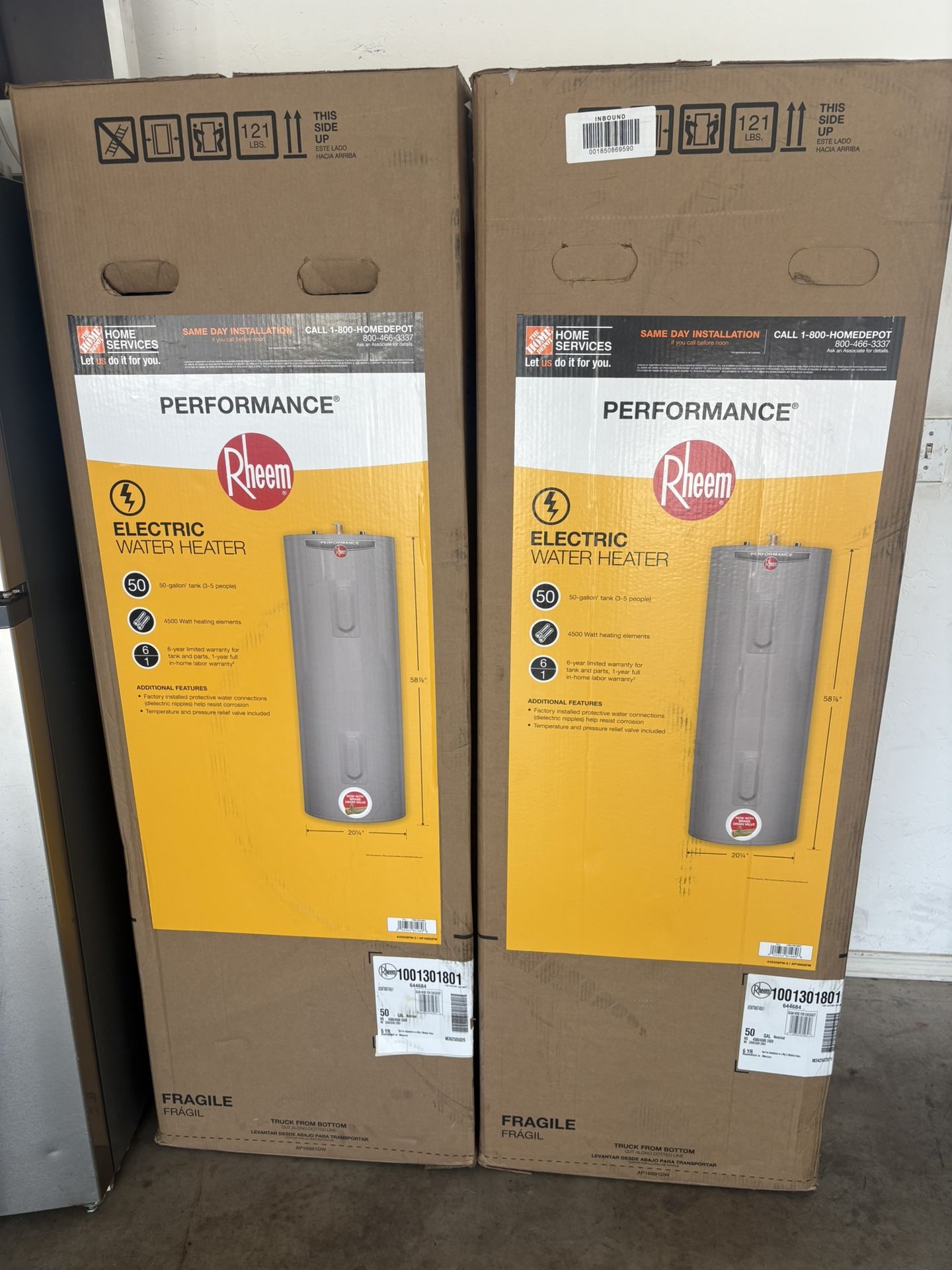 50 Gallon Electric Rheem Water Heater