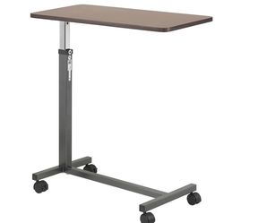 Over bed table with wheels