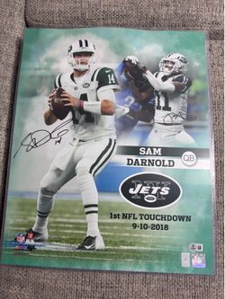 Sam Darnold Signed Autograph New York Jets 16x20 Photo Beckett COA