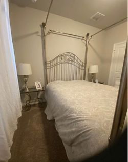 Queen canopy bed frame