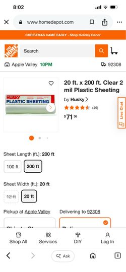 Husky plastic sheeting