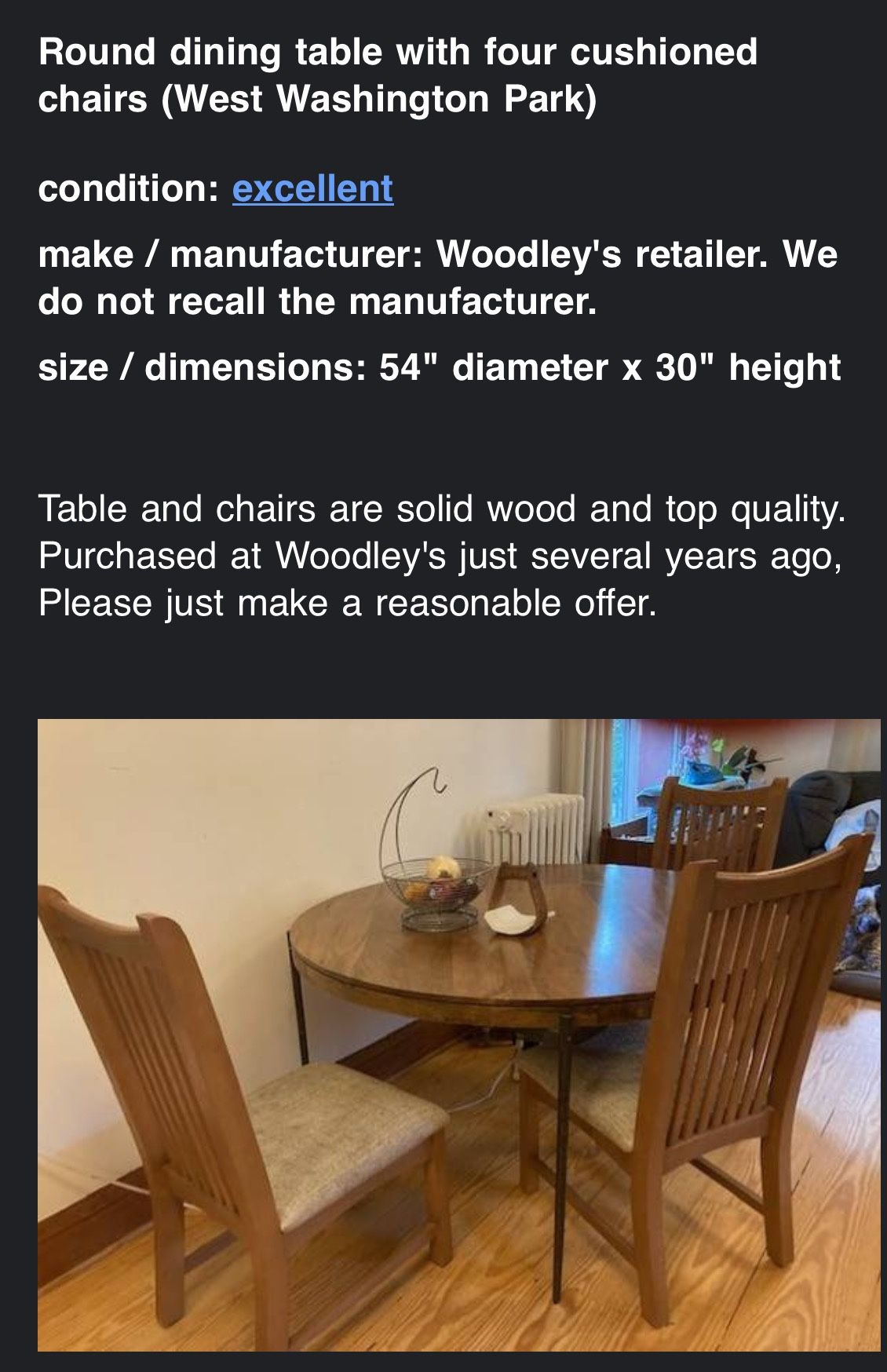 Table And Chairs