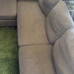 3 person couch with foot stool $60