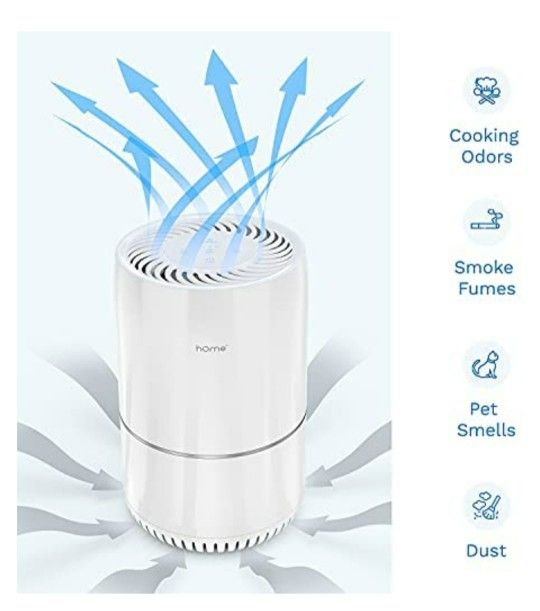 Small Room Air Purifier Fan with True HEPA Filter