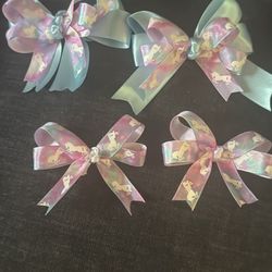 Homemade Unicorn Bows 