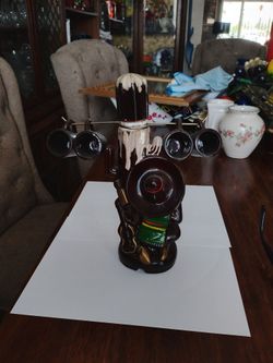 Vintage Mexican tequila mariachi sombrero cactus decantor