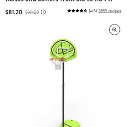 Lifetime Youth Portable Basketball Ball Hoop Adjustable  Brand New