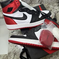 Jordan 1 High Red Black White Sneakers Women’s US 8 Brand New
