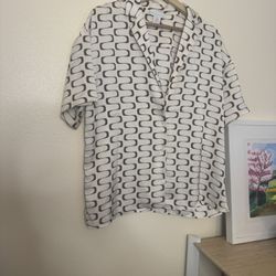 House of Harlow 1960 Retro Pattern Button-Up Shirt – Size M 