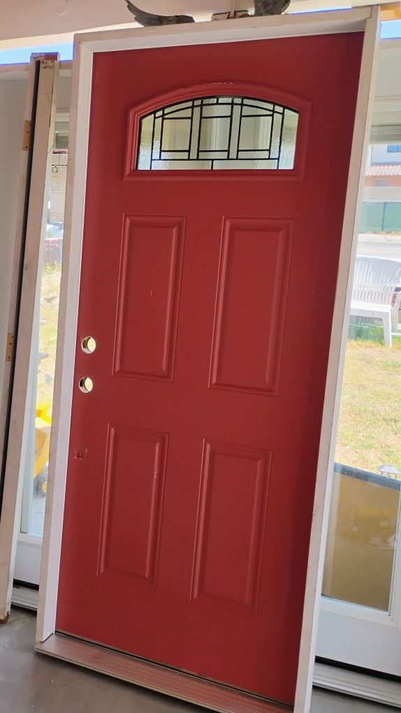 Exterior Door Steel Prehung Right Hand,$290, Used Good Condition