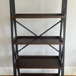 72” Tall Wood/metal Shelf 35” Wide X 16” Deep. In San Francisco