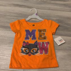 Halloween Cat Shirt Size 12 Months