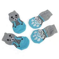 Dog Socks Nonskid, Size L, Maltese/Pug Size, 2 Pack (4 Pairs)