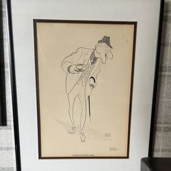Al Hirschfeld Signed Print – Jimmy Durante (1965)