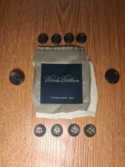 Brooks Brothers Buttons 10 Pcs Black Brown Suit Sport Coat