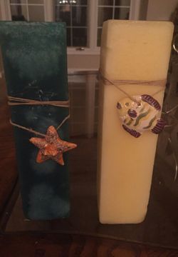 2 candles , 9” high