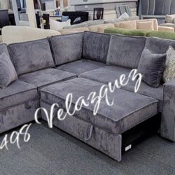✅️✅️3-Piece Convertible Sectional
Sleeper Sofa W/Cupholder, Sofa Storage, & USB Ports✅️✅️