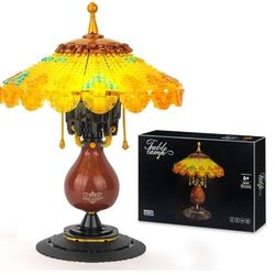 Vziimo Ideas Table Lamp Mini Building Block Set, Creative Retro-Style Table Lamp Model, Collection Home Décor Birthday Gifts for Adults and Kids 8+ 

