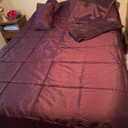 Maroon King Size Bed Spread