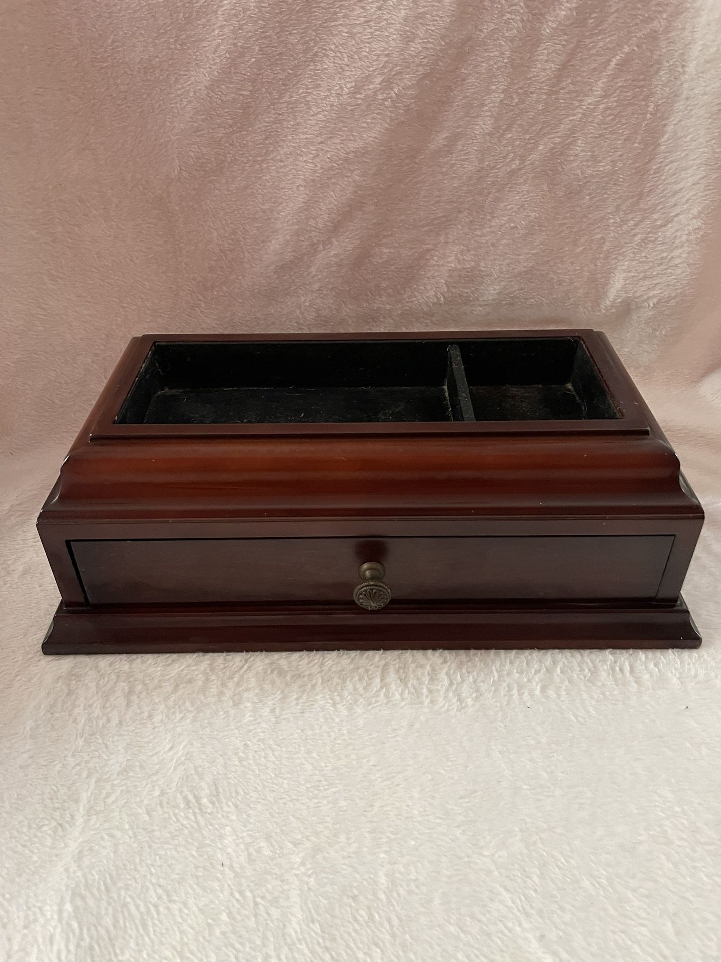Vintage Bombay Company Mens Mahogany Jewelry & Watch Box