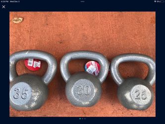 25 , 30 , 35.lbs kettlebells sets NEW
