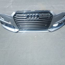 2012-2015 Audi A6 Front Bumper With Grill And Emblem Oem.