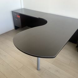 Executive L Shape Desk 72”x78” Black Espresso New!
