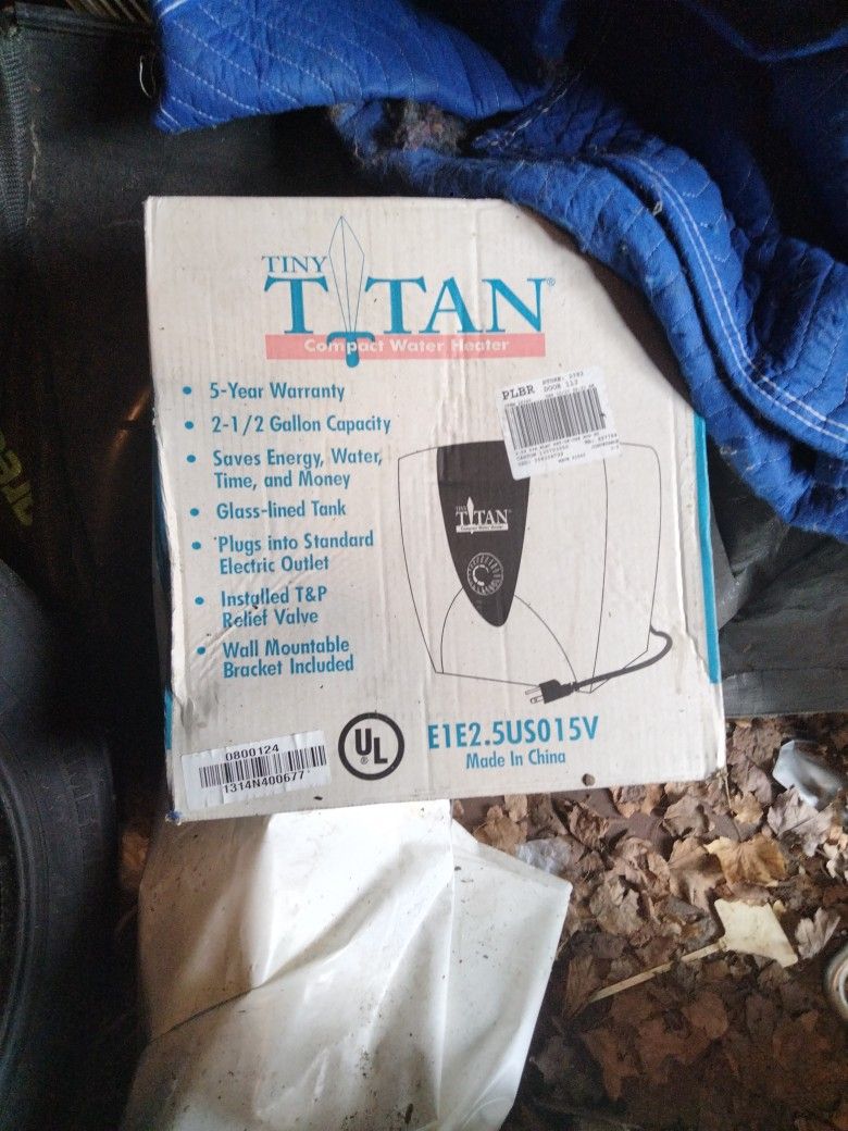 Tighten Hot Water Heater Brand New In The Box Two And A Half Gallon