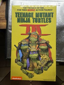 NECA TMNT 2023 Teenage Mutant Ninja Turtles III VHS 4-Pack NEW & SEALED