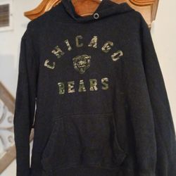 Womens Large Used Chicago Bears Black Hoodie