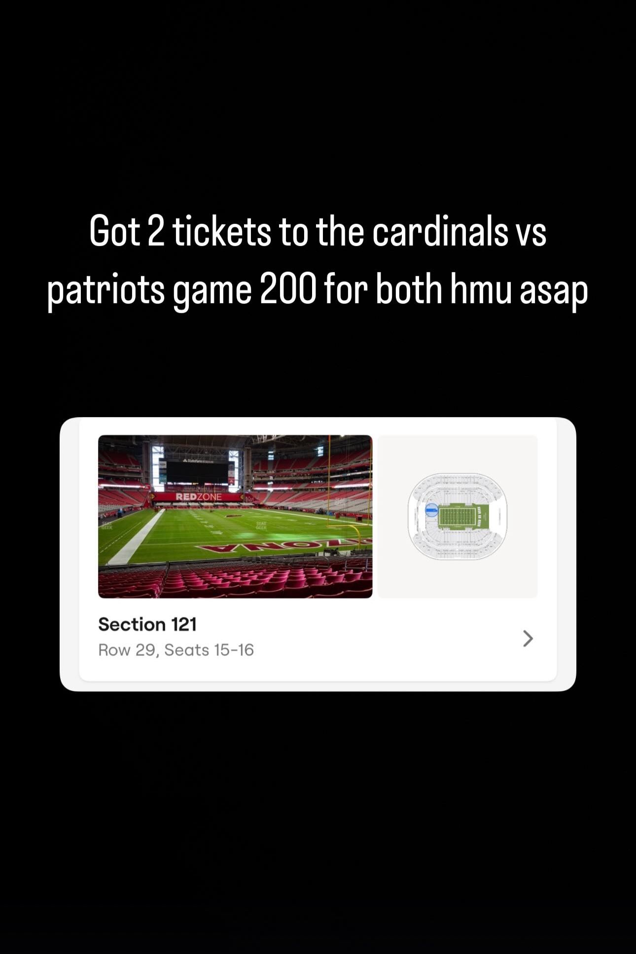 Cardinals Patriots Tickets
